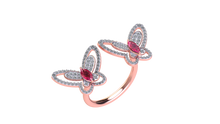 Load image into Gallery viewer, Butterfly Double Ring