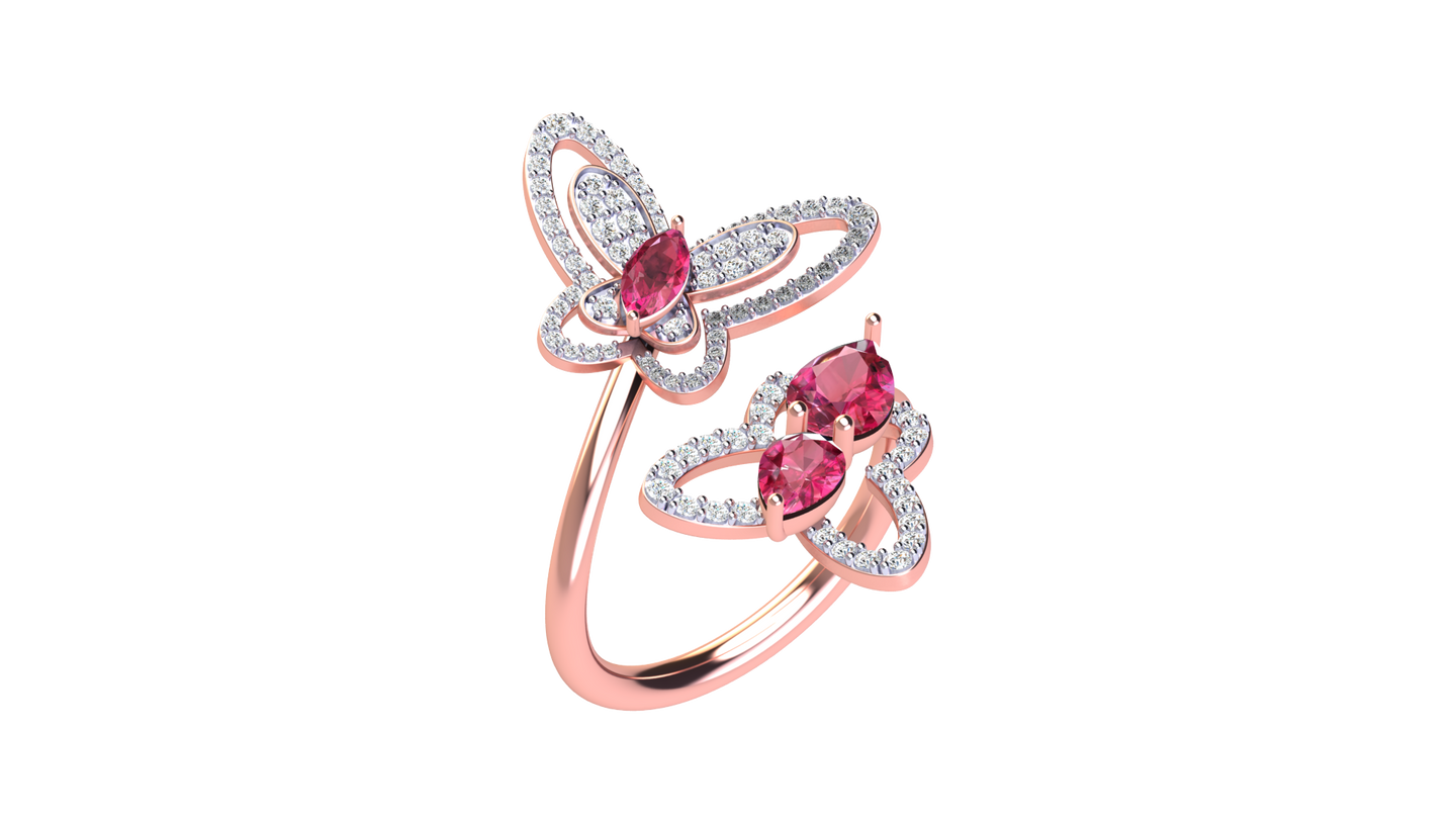 Butterfly Twisted Ring